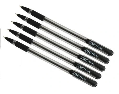 Linc Maxo Fine Ball Pen - Black, 1 Packet, 5 Pcs