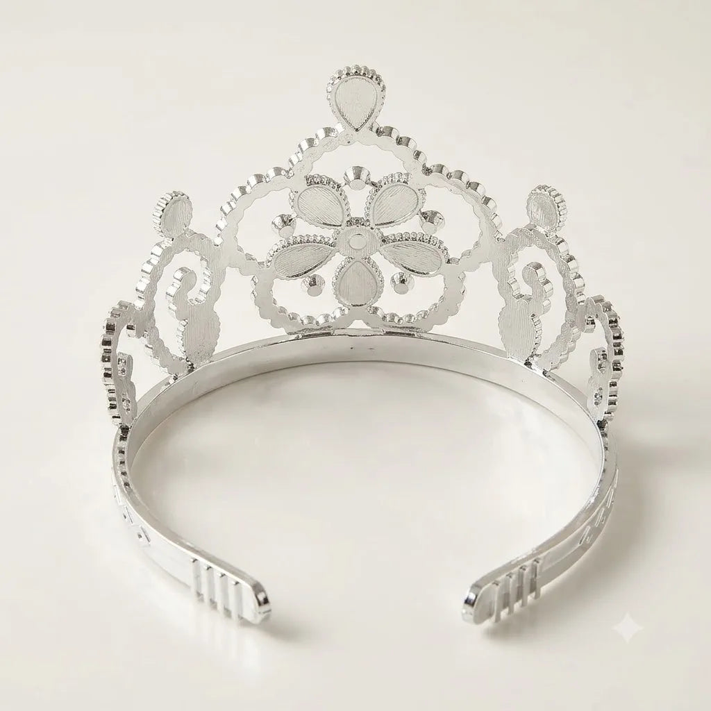 Kids Princess Crown Tiara for Girls, Silver
