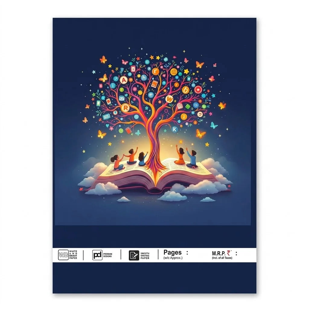 Discovery 3-in-1 Combined Practice Notebook / Copy for Kids - Hindi, English & Math, 164 Pages