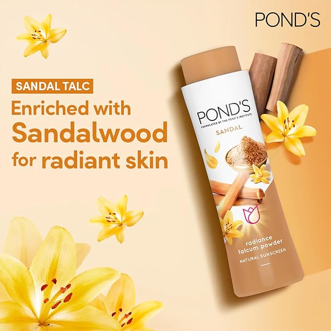 Pond's Sandal Radiance Talcum Powder, 100 g