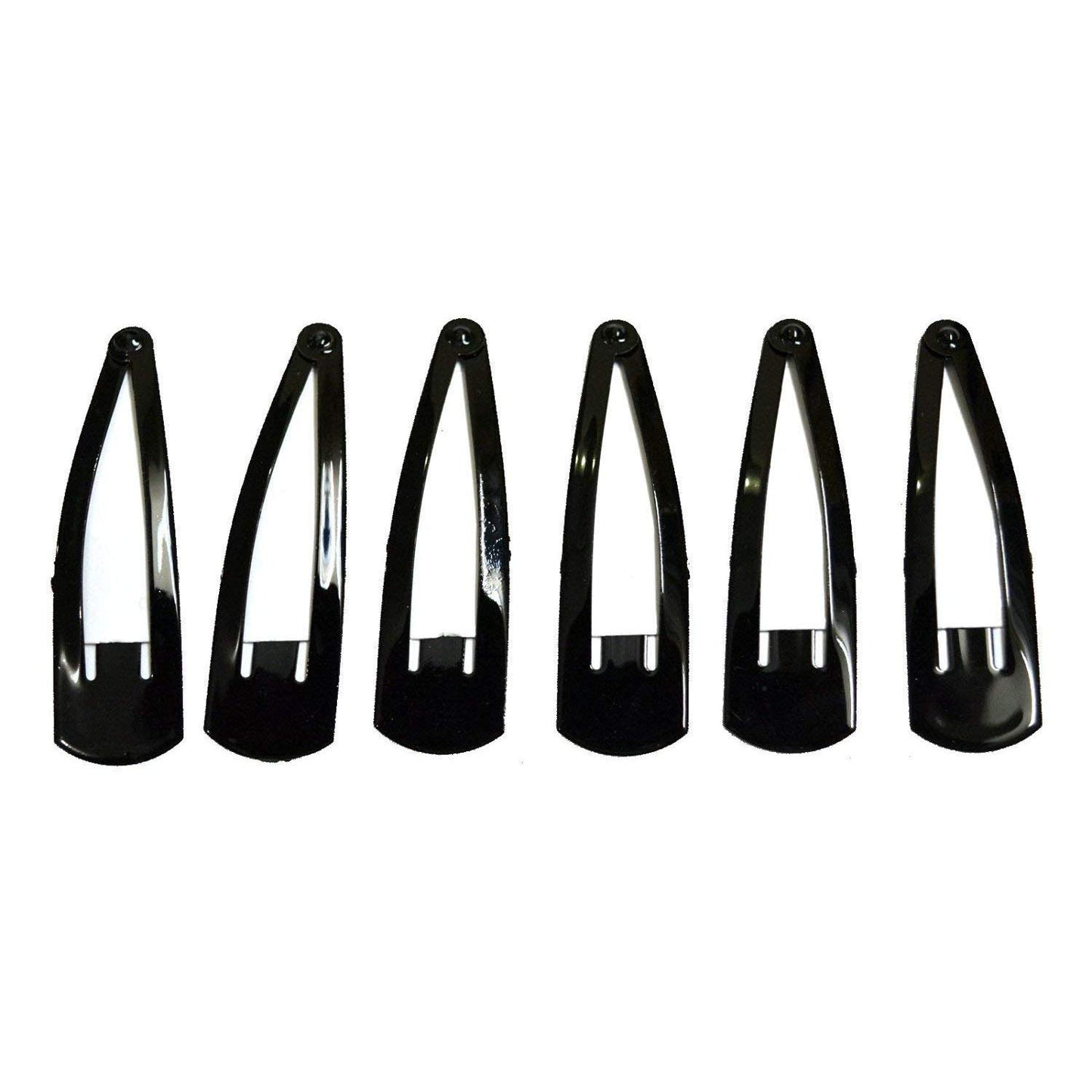 Tic Tac Hair Clips Plain Black Color/Hair Pins School Time Daily Use Everyday Use Metal Black Hair Pins, 6 Pcs