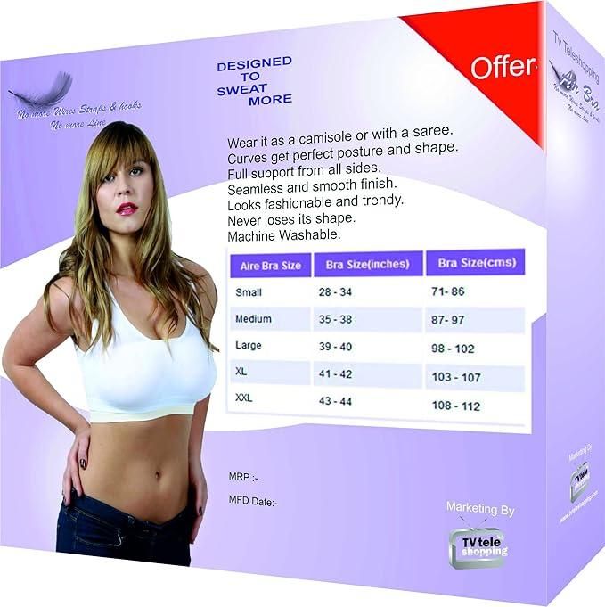 Womens Multicolor Air Bra (Pack of 3)