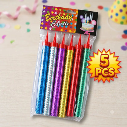 Sparkling Fountain Candles for Birthday Cake, 5 pcs