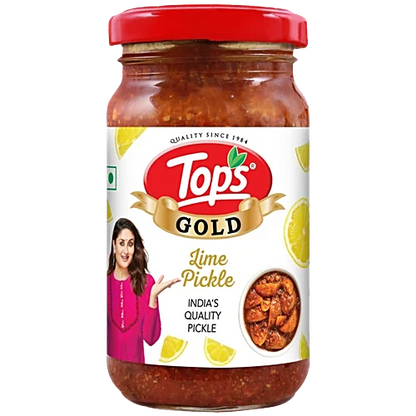 Tops Gold Lime Pickle, 200 g Bottle