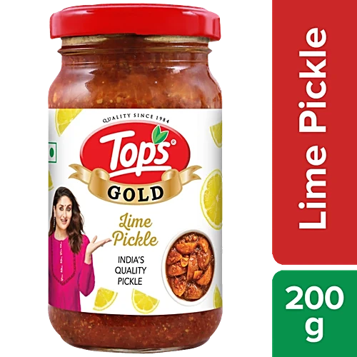 Tops Gold Lime Pickle, 200 g Bottle
