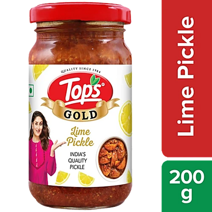 Tops Gold Lime Pickle, 200 g Bottle