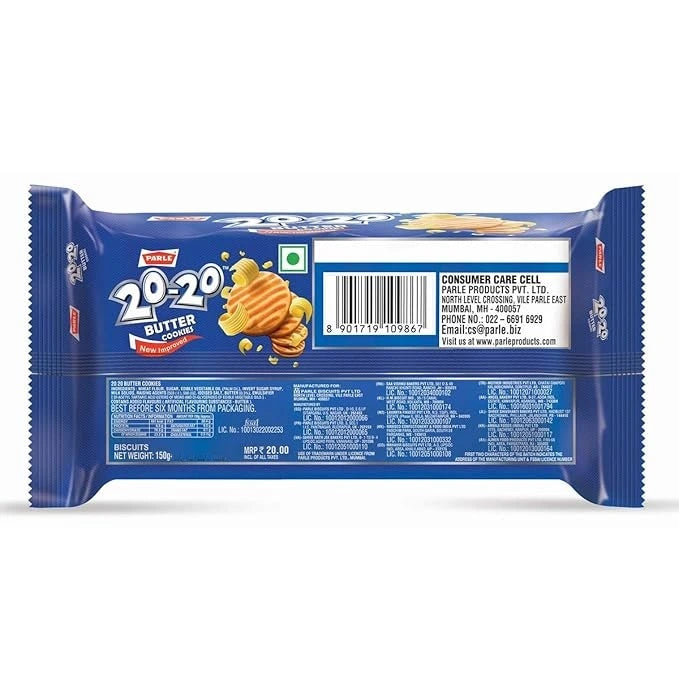 Parle 20-20 Butter Cookies, 150 g