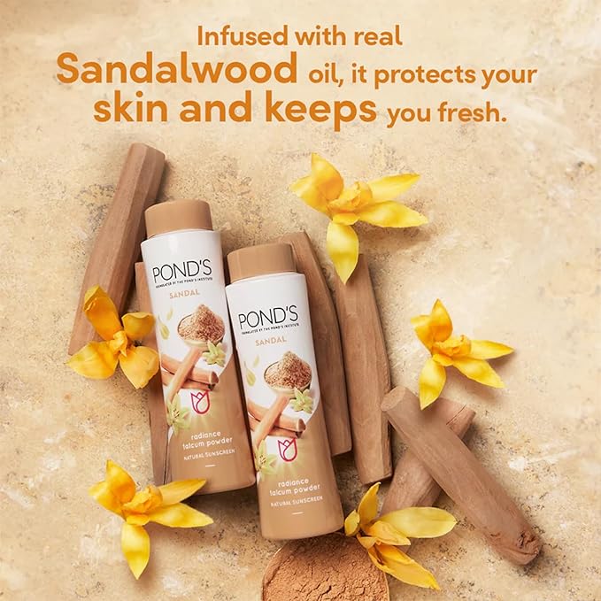 Pond's Sandal Radiance Talcum Powder, 100 g