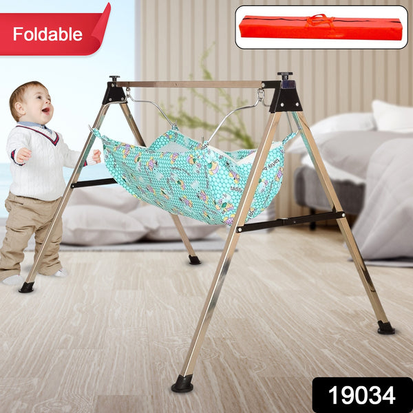 Baby Boys And Girls Portable Folding Swing Stainless Steel Stand (1 Pc)