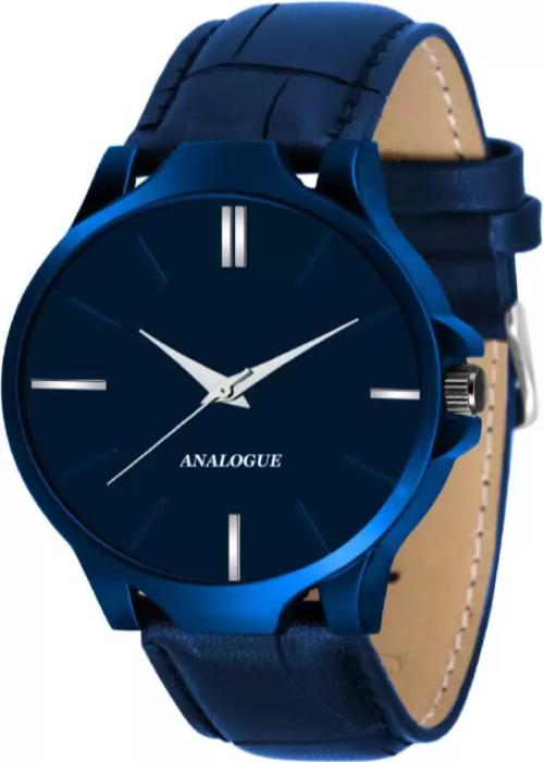 Men's Analog Leather Watch