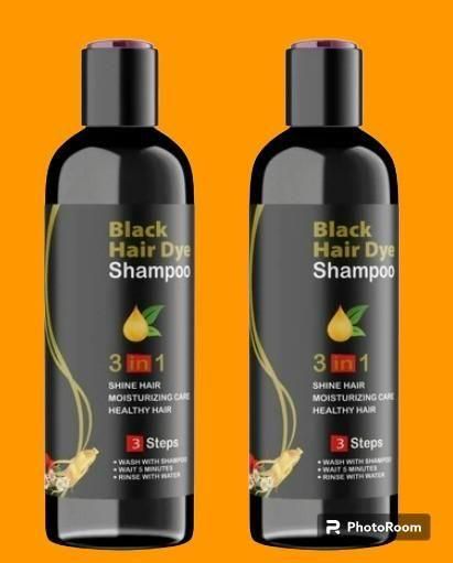 Unisex Instant Black Herbal Hair Dye Shampoo for Grey Hair Coverage Shampoo 3 in 1(100ml)