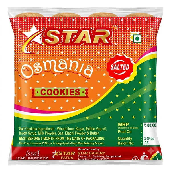 Star Osmania Cookies, 24 Pcs