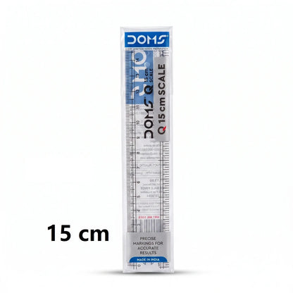 Doms Transparent Plastic Scale, 15 cm