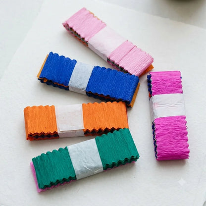 Party Decoration Crepe Paper Ribbon | Assorted Colour, 5 pcs