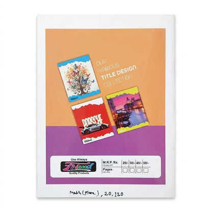 Friend Plain Maths Notebook / Copy for Students, 120 Pages
