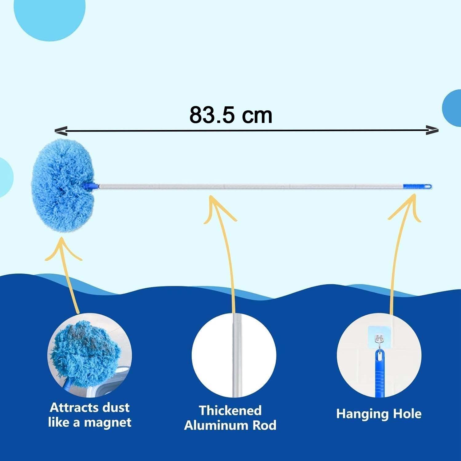 Premium Extendable Round Cleaning Duster (83.5 Cm  1 Pc)