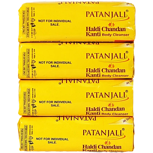 Patanjali Haldi Chandan Kanti Body Cleanser, 150 g (Pack of 4)