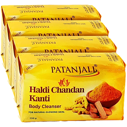 Patanjali Haldi Chandan Kanti Body Cleanser, 150 g (Pack of 4)
