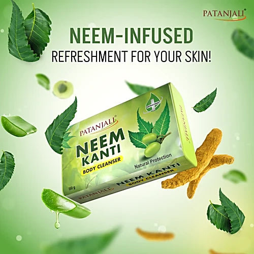 Patanjali Neem Kanti Body Cleanser, 150 g (Pack of 4)