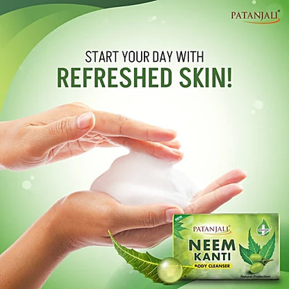 Patanjali Neem Kanti Body Cleanser, 150 g (Pack of 4)