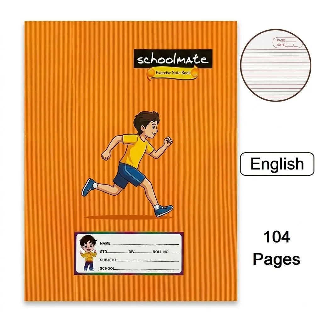 Schoolmate English Notebook / Copy for Students, 104 Pages