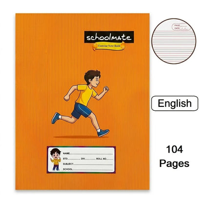 Schoolmate English Notebook / Copy for Students, 104 Pages