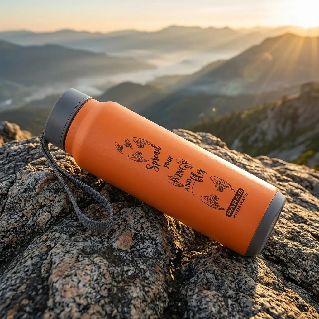 PARAS Homeware Cool Square Insulated Water Bottle, 500 ml