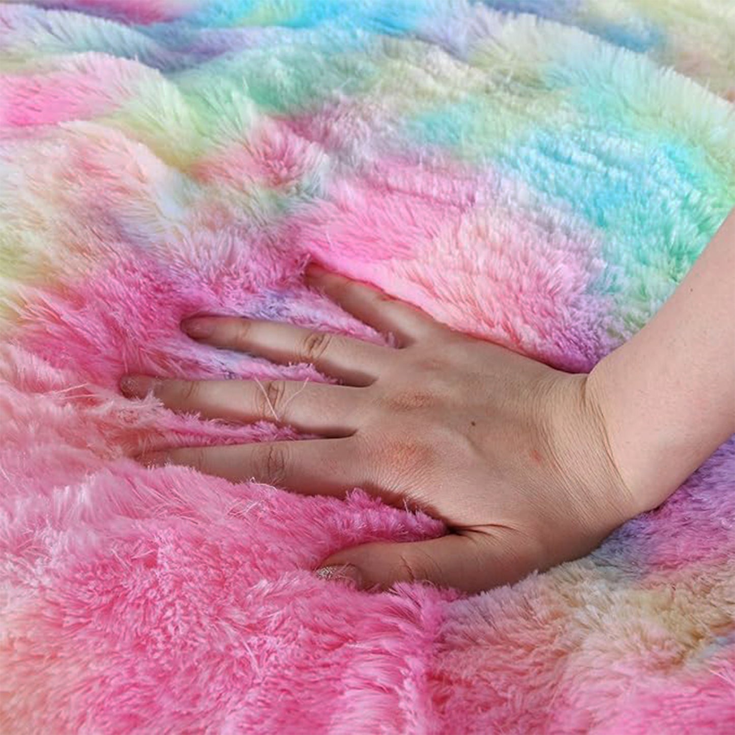 Soft Plush Multicolor Rainbow Cushion Pillow (1 Pc)