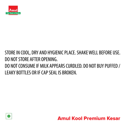 Amul Gold Kool Premium Kesar Flavoured Milk, 180 ml