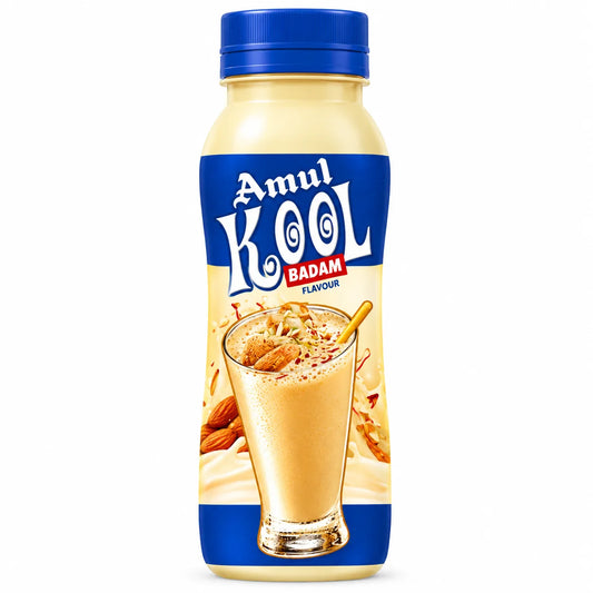 Amul Kool Classic Flavoured Badam Milk, 180 ml PET Bottle