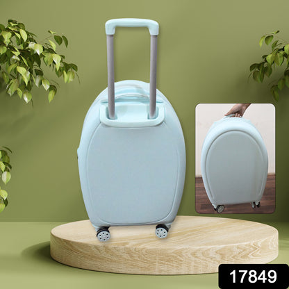 17849suitcase For Kids Girls Green Small Cabin Hard Cover Holiday Carry On Trolley With Extendable Handle Childrens Luggage Trolley Rolling Luggage For Toddlers Men Woman (Mix Color)