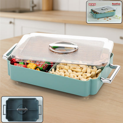 4 Compartment Multipurpose Plastic Food Storage Container (1 Pc)