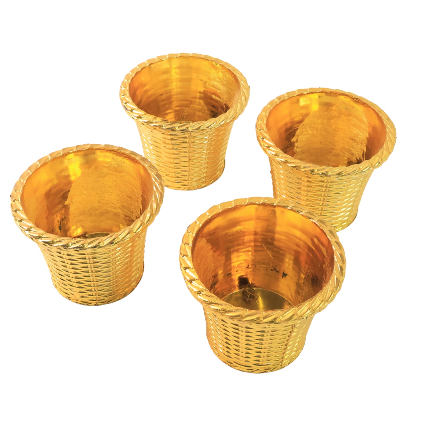 Plastic Flower Valencia (Pot) Home And Outdoor (4 Pc)