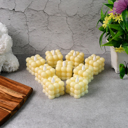Decorative Led Bubble Candles (9 Pc  Set)