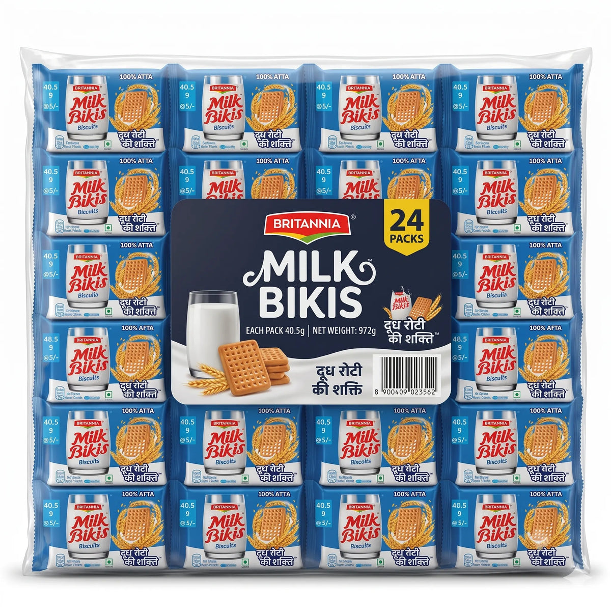 Britannia Milk Bikis Biscuits, 40.5 g (Pack of 24)
