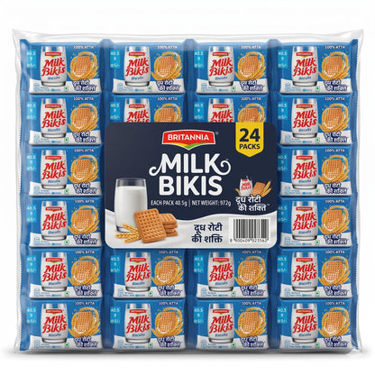 Britannia Milk Bikis Biscuits, 40.5 g (Pack of 24)