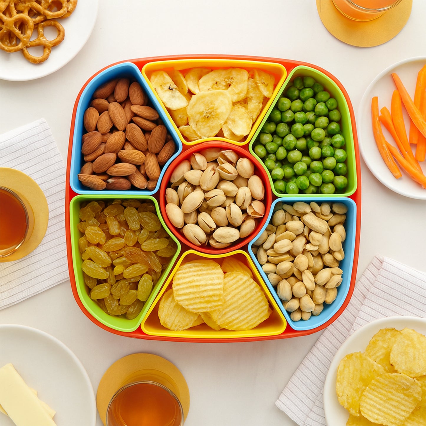 7 In 1 Dry Fruit  Snack Box With Spoon