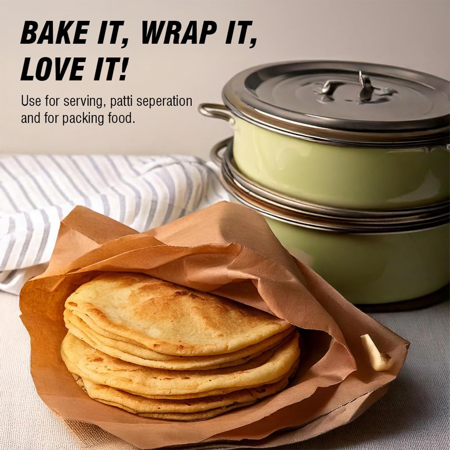 Freshee Natures Brown Non-stick Food Paper 18 Meter + 2 Meter Free (Total 20 Meter)