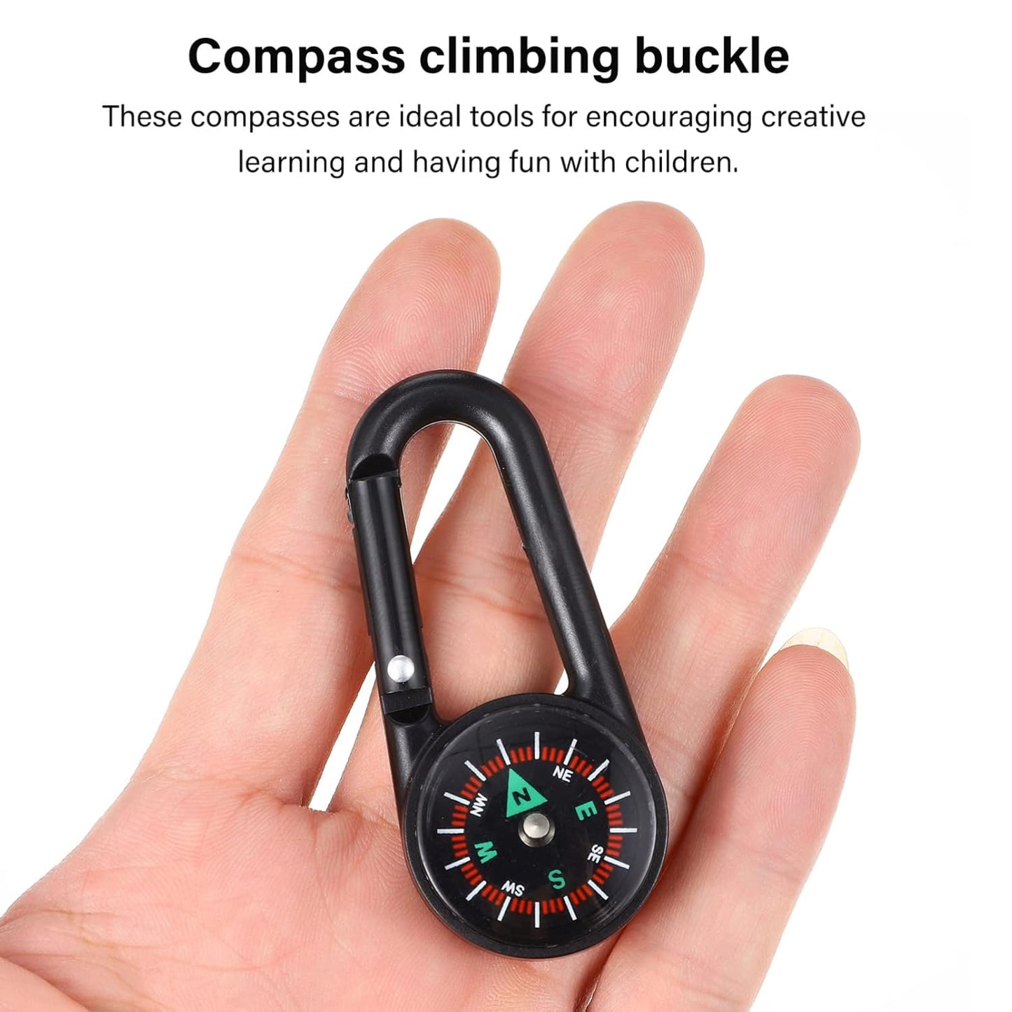 Clip Snap Hook Mini Compass (1 Pc   (1 Pc  Mix Design)
