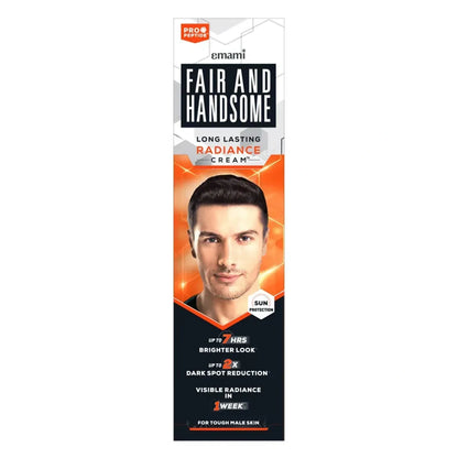 Fair And Handsome Long Lasting Radiance Cream, 2X Spot Reduction, 7 Hrs Brighter Look, Pro-Peptide Face Cream For Men, 15 g