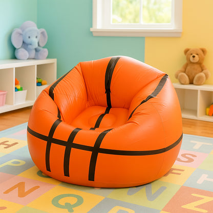 17732 Football Sofa Cartoon Style Inflatable Folding Chair Soccer Ball Chair Inflatable Sofa For Adults Kids Size 110cm X 85cm