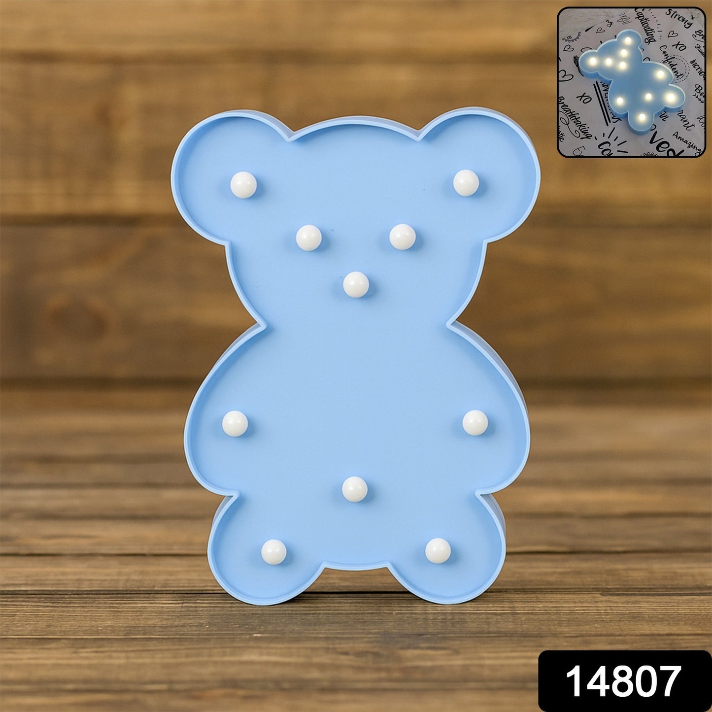 Teddy Bear Shape Led Decorative Night Light (1 Pc)