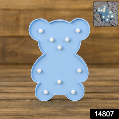 Teddy Bear Shape Led Decorative Night Light (1 Pc)