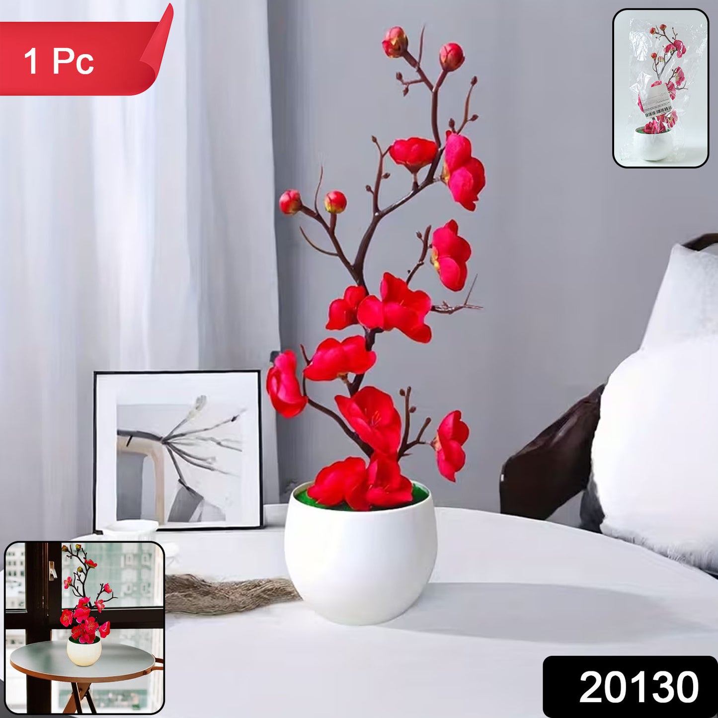 Artificial Flower Pot Plant (1 Pc)