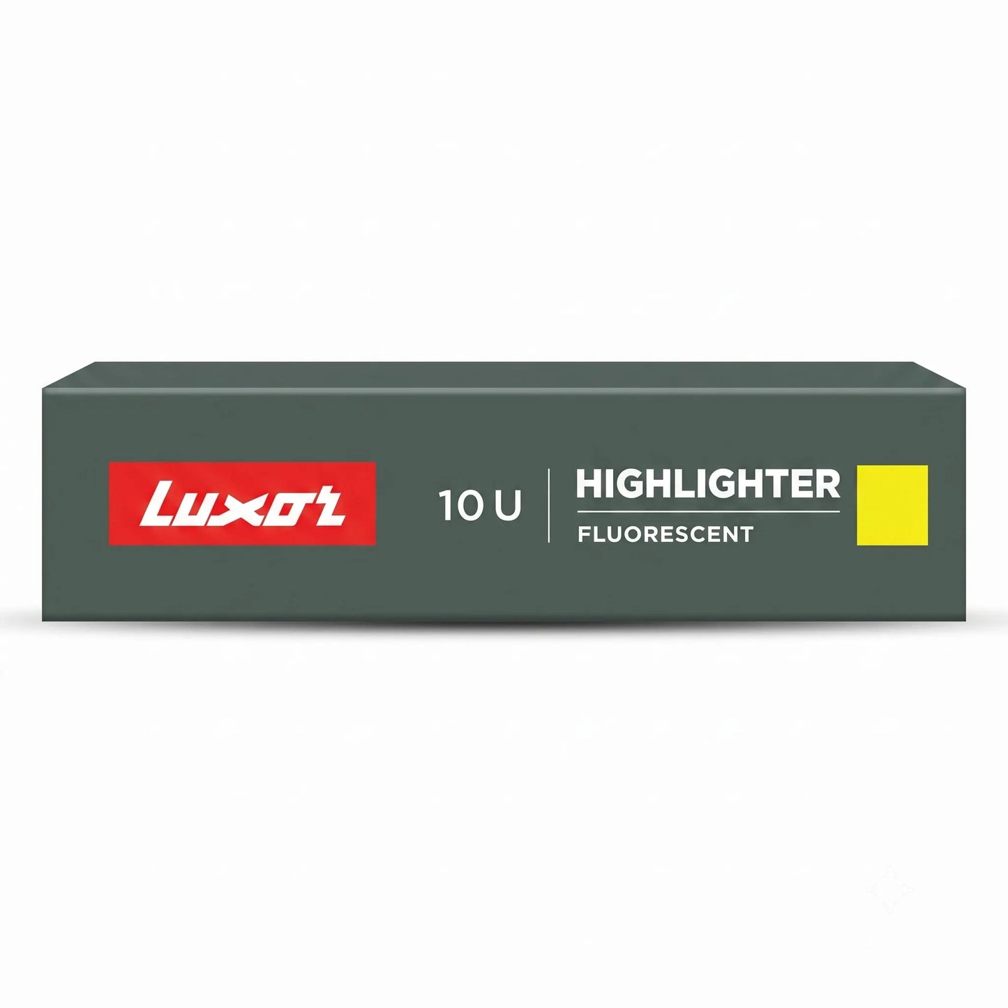 Luxor Highlighter Fluorescent, 10 Units, Yellow