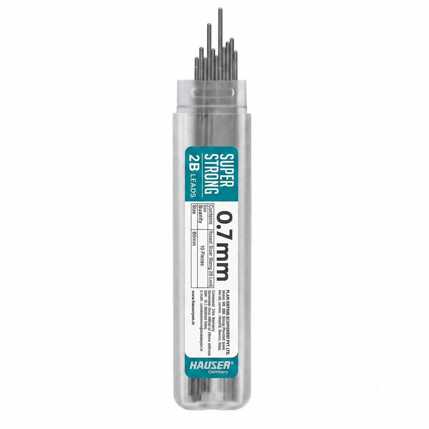 HAUSER Super Strong Dark 2B Mechanical Pencil Leads, 0.7mm