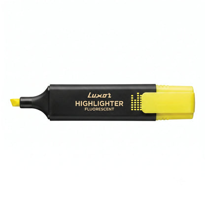 Luxor Highlighter Fluorescent, 10 Units, Yellow