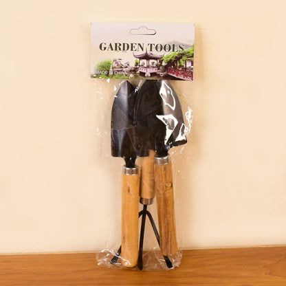 Garden Tool Kit Durable Hand Tools Set With Wooden Handle (3 Pc)