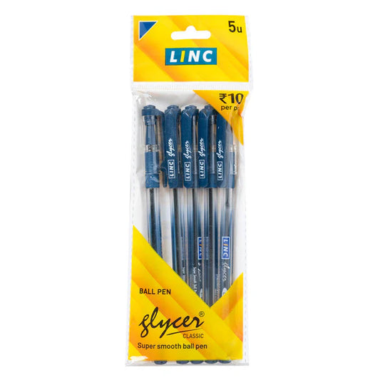 Linc Glycer Roller Ball Pen - Blue, 1 Packet, 5 Pcs