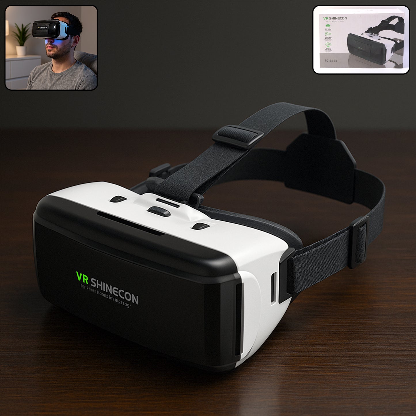 Premium Vr 3d Virtual Reality Headset (1 Pc)